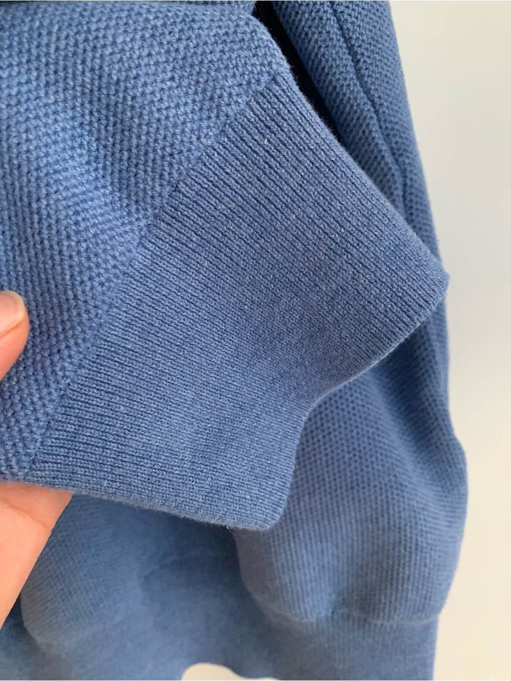 Polo by Ralph Lauren 100% Pima Cotton Quarter-Zip Men's Blue Sweater size XL - Picture 2 of 10